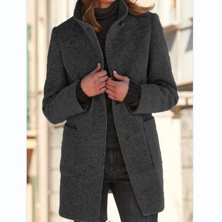 Brisendra | Warme winterjas voor dames – Klassieke, lange, stijlvolle bovenkleding voor koud weer