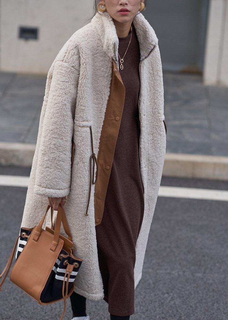 Carielle | Wollen winterjas voor dames in grote maten met hoge kraag – Warme, stijlvolle jas voor koud weer