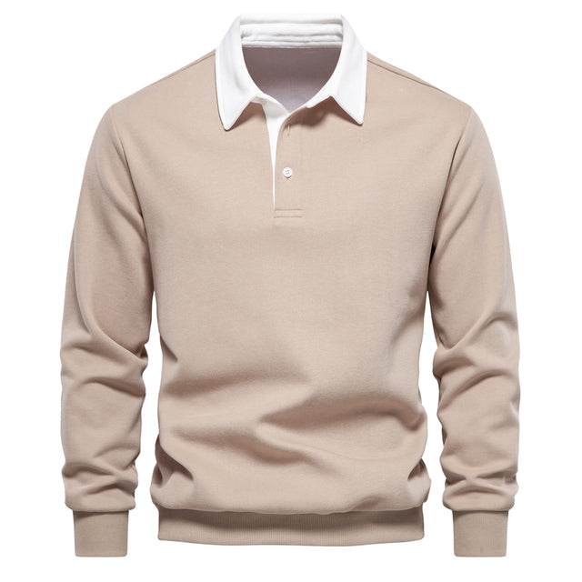 Jotham | Heren poloshirt met lange mouwen – klassieke kraag, elegant casual & zakelijk smart top
