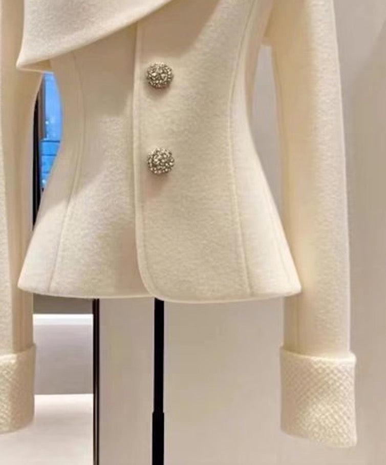 Arionne | Witte gebreide trui voor dames – Comfortabele zachte trui met lange mouwen