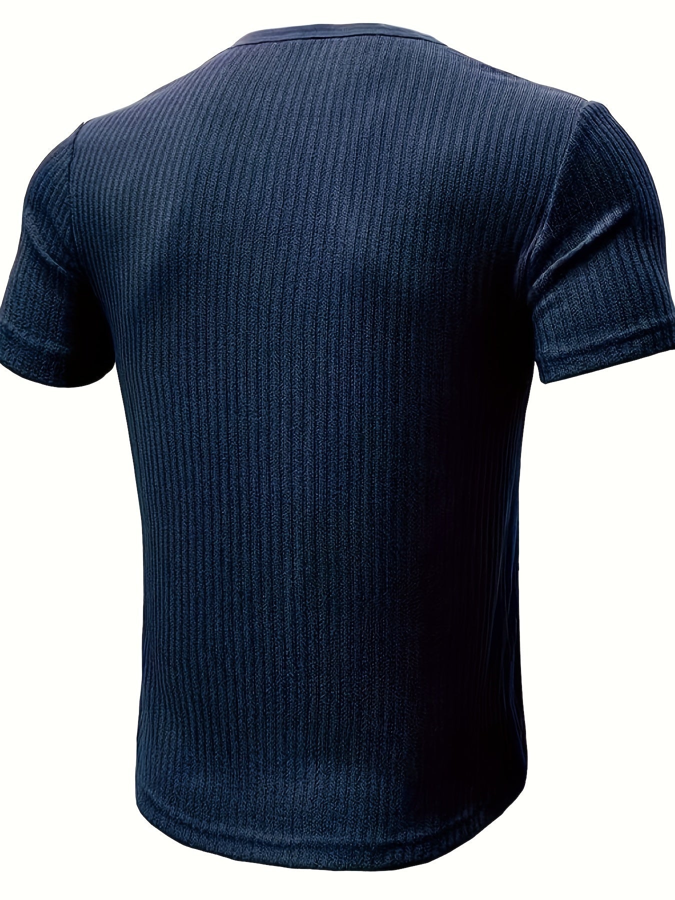 Ralith | Gestreept Henley T-shirt voor heren - Korte mouwen, ademend, casual & stijlvol