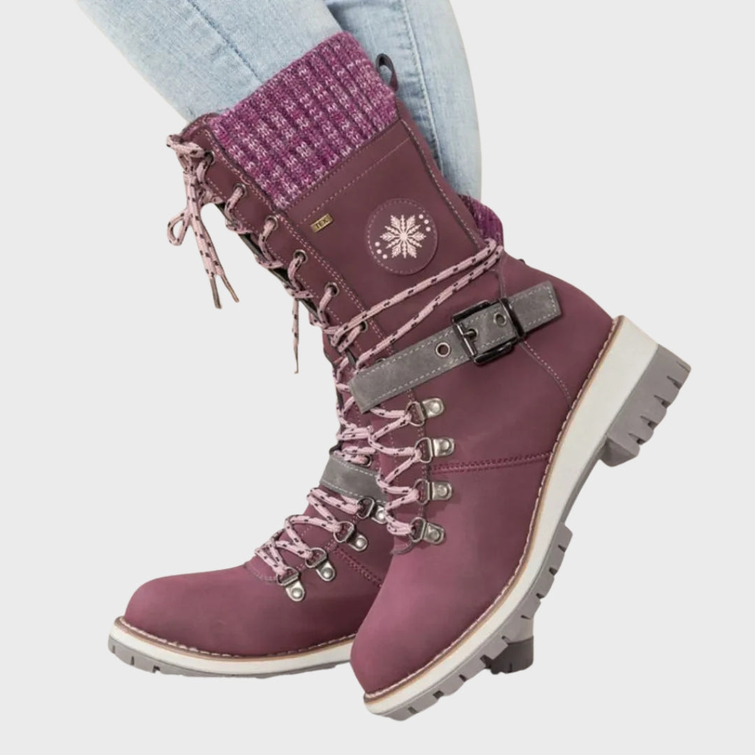 Belira | Winterlaarzen voor dames – Warme, waterdichte sneeuwschoenen met vetersluiting