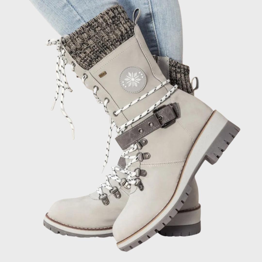 Belira | Winterlaarzen voor dames – Warme, waterdichte sneeuwschoenen met vetersluiting