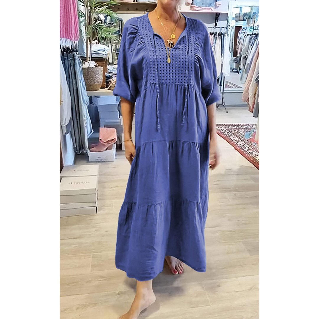 Evalina | Boho Maxi Jurk - Elegante Lange Jurk, Boheemse Stijl