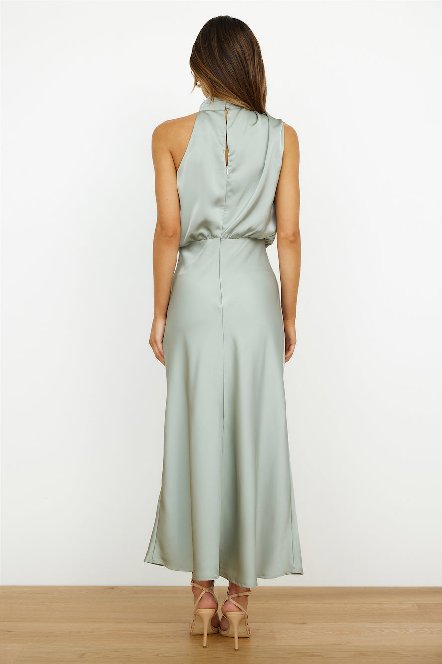 Melva | Elegante Satijnen Midi Jurk met Halter Hals - Perfect voor Lente & Zomer Evenementen