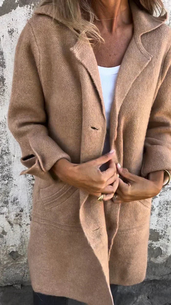 Jorynna | Casual gebreide jas voor dames – Relaxed fit, lichtgewicht, zacht, bovenkleding voor herfst en winter