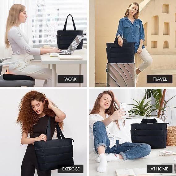 Briella | Vandtæt taske – Stilfuld puffer-taske til bærbar computer og tablet