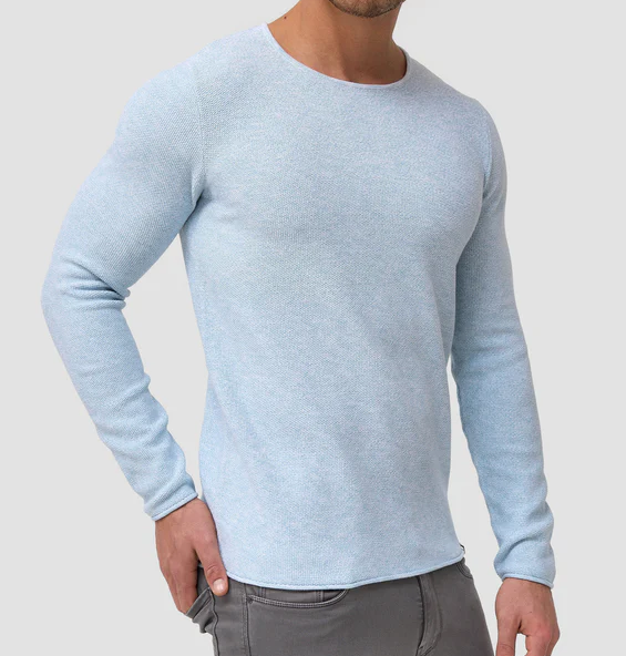 Lorvric | Klassieke herentrui met ronde hals – Lichtgewicht, ademende gebreide pullover, casual top