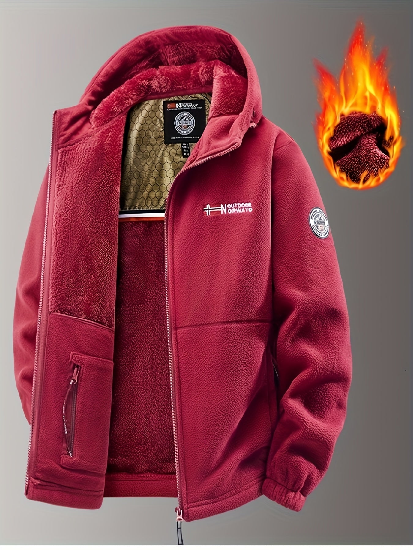 Wulfram | Zware winterjas voor heren – Thermisch geïsoleerde jas met capuchon, bovenkleding voor koud weer
