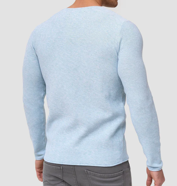 Lorvric | Klassieke herentrui met ronde hals – Lichtgewicht, ademende gebreide pullover, casual top