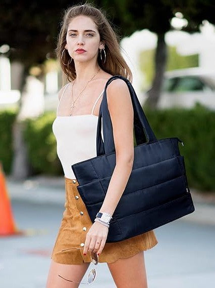 Briella | Vandtæt taske – Stilfuld puffer-taske til bærbar computer og tablet