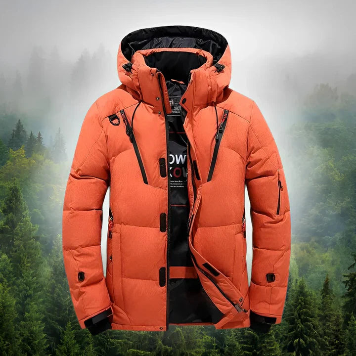 Florent | Heren donsparka met afneembare capuchon, warme winterjas, geïsoleerd, waterdicht, outdoorjas