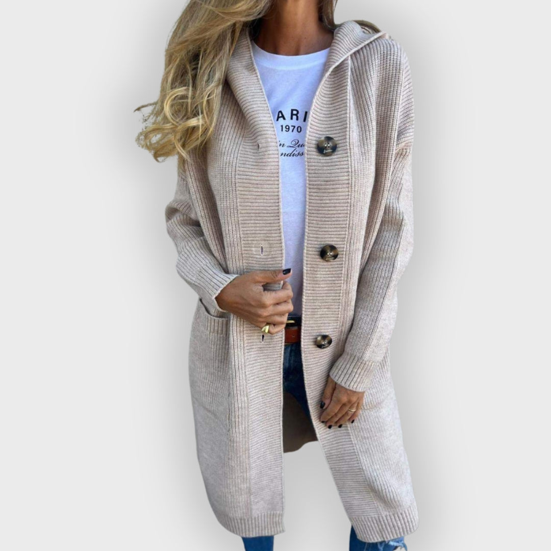 Havelle | Lange vest voor dames – Zachte gebreide trui met open voorkant