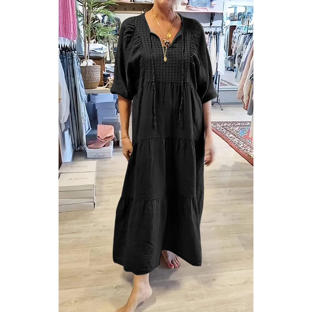 Evalina | Boho Maxi Jurk - Elegante Lange Jurk, Boheemse Stijl