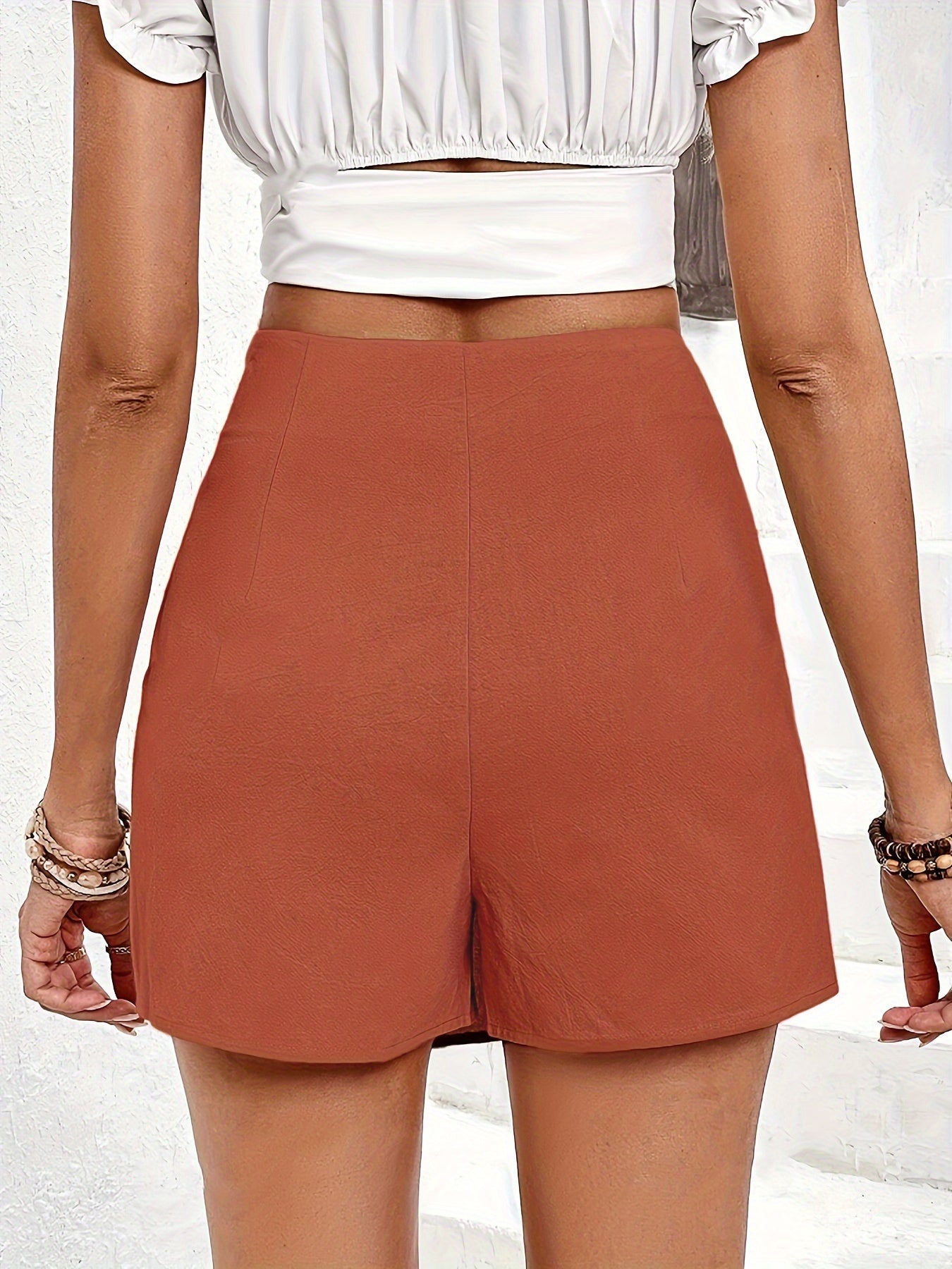 Esmara | Hoge taille skort - elegant wikkelontwerp, stropdas voorzijde, asymmetrische zoomlijn