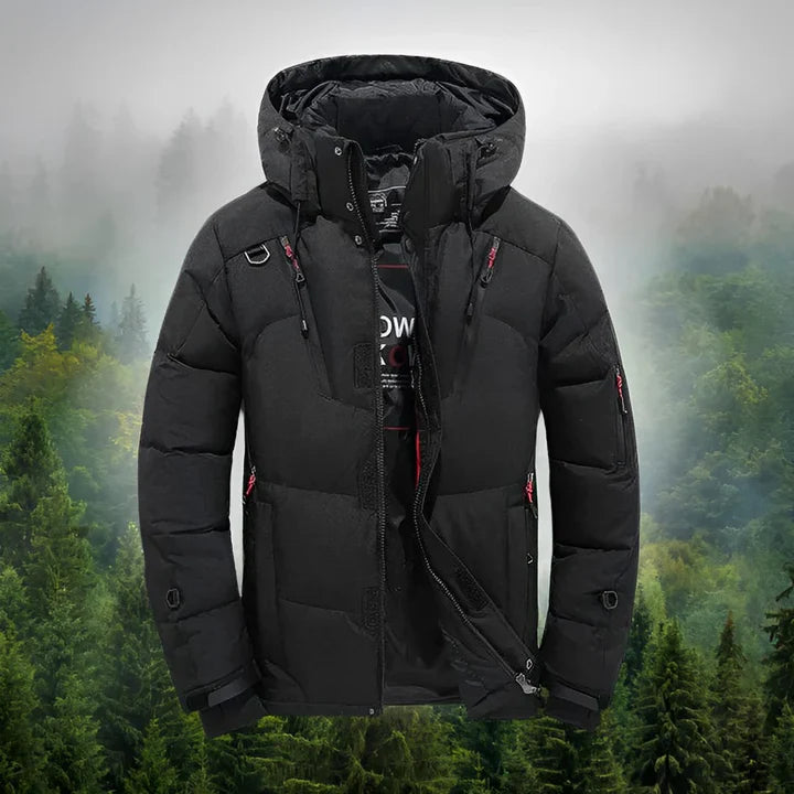 Florent | Heren donsparka met afneembare capuchon, warme winterjas, geïsoleerd, waterdicht, outdoorjas
