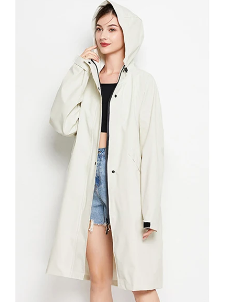 Anna | Waterdichte en winddichte regenjas voor dames met verstelbare capuchon, lichtgewicht outdoorjas