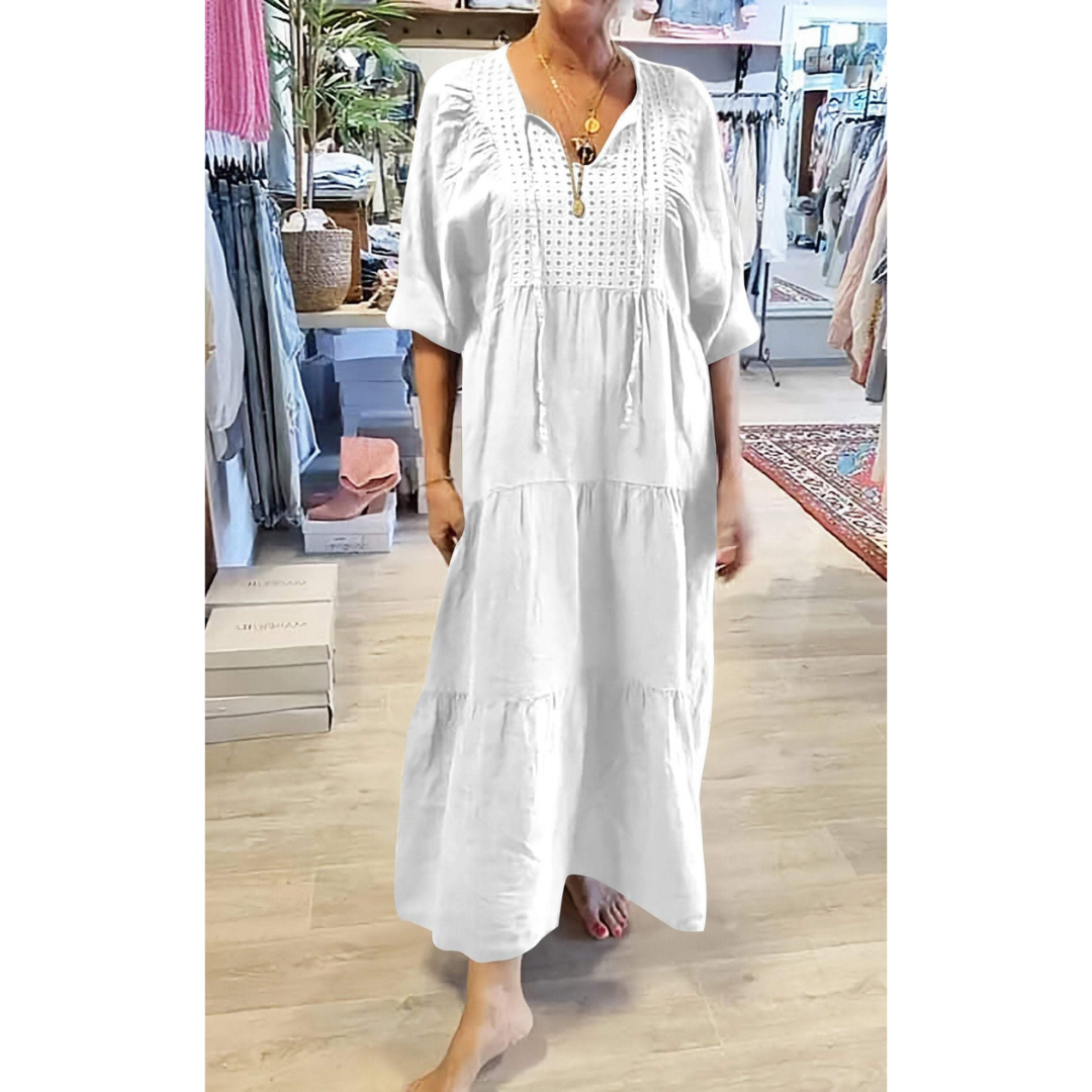 Evalina | Boho Maxi Jurk - Elegante Lange Jurk, Boheemse Stijl