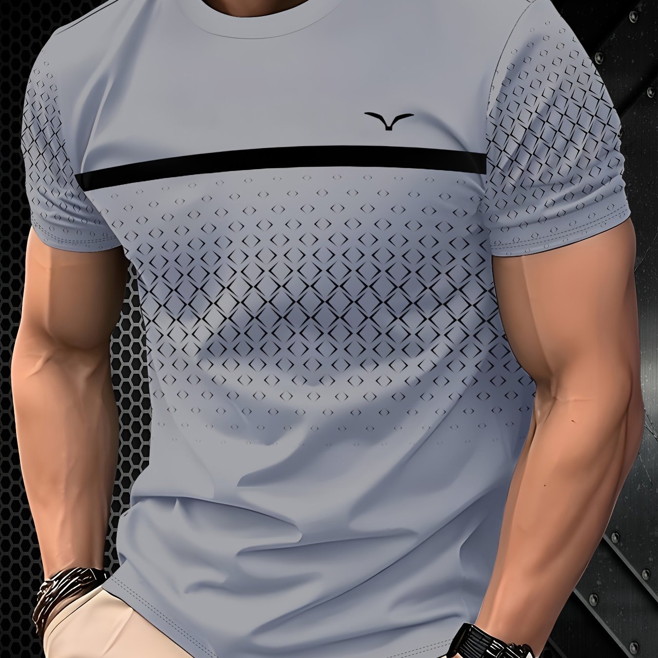 Xerxes | Polyester T-shirt voor heren - comfortabele regular fit, minimalistische print