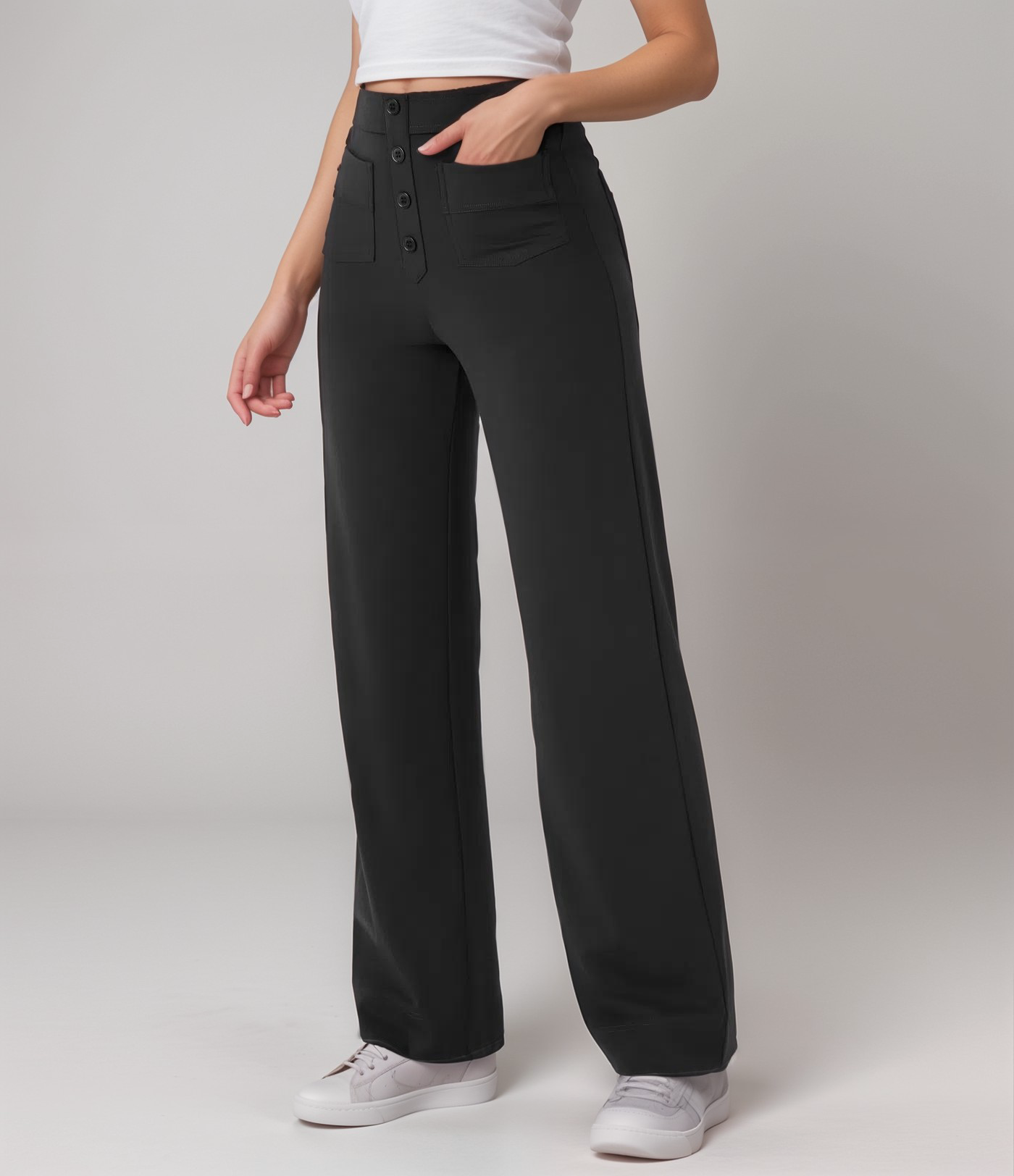 Varda | Damesbroek met hoge taille en stretch - veelzijdige casual broek