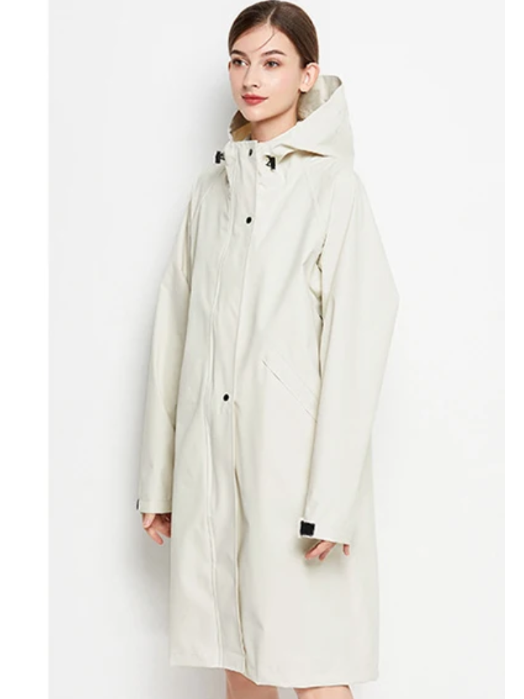Anna | Waterdichte en winddichte regenjas voor dames met verstelbare capuchon, lichtgewicht outdoorjas