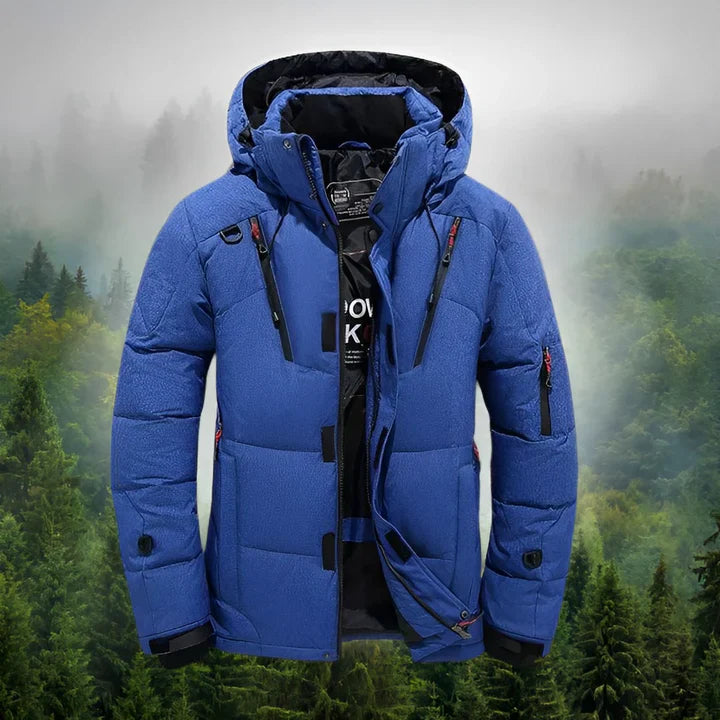 Florent | Heren donsparka met afneembare capuchon, warme winterjas, geïsoleerd, waterdicht, outdoorjas