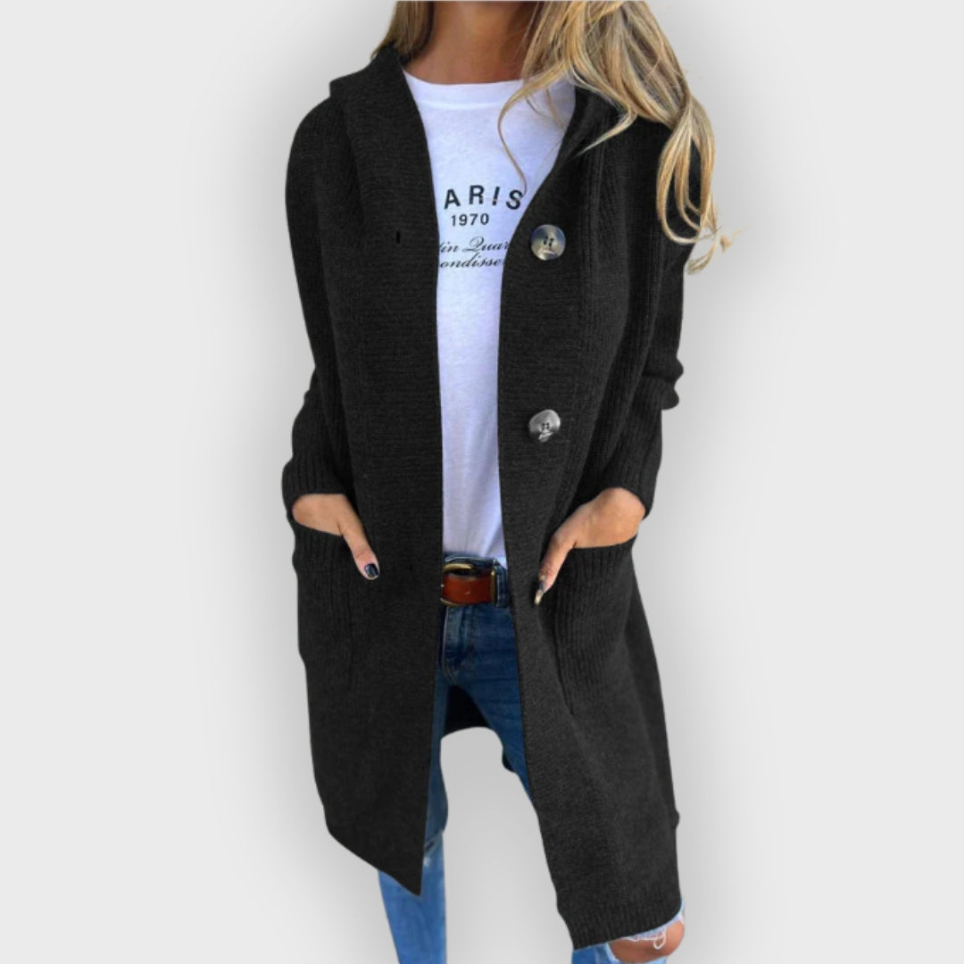 Havelle | Lange vest voor dames – Zachte gebreide trui met open voorkant