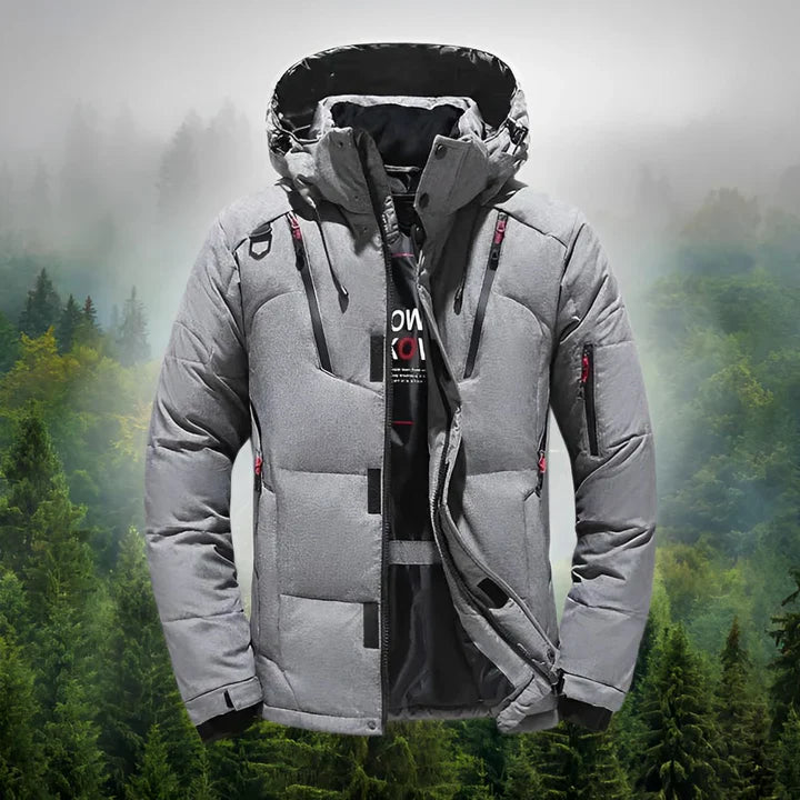 Florent | Heren donsparka met afneembare capuchon, warme winterjas, geïsoleerd, waterdicht, outdoorjas