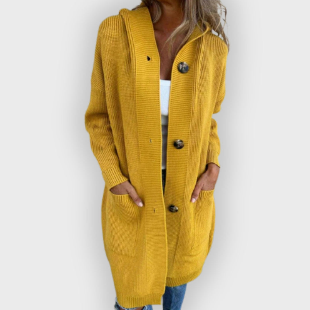 Havelle | Lange vest voor dames – Zachte gebreide trui met open voorkant