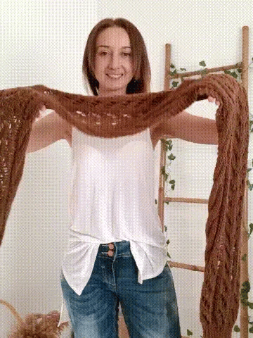 Winifred | Gebreide omslagdoek voor dames – Comfortabele oversized gebreide sjaal voor herfst en winter