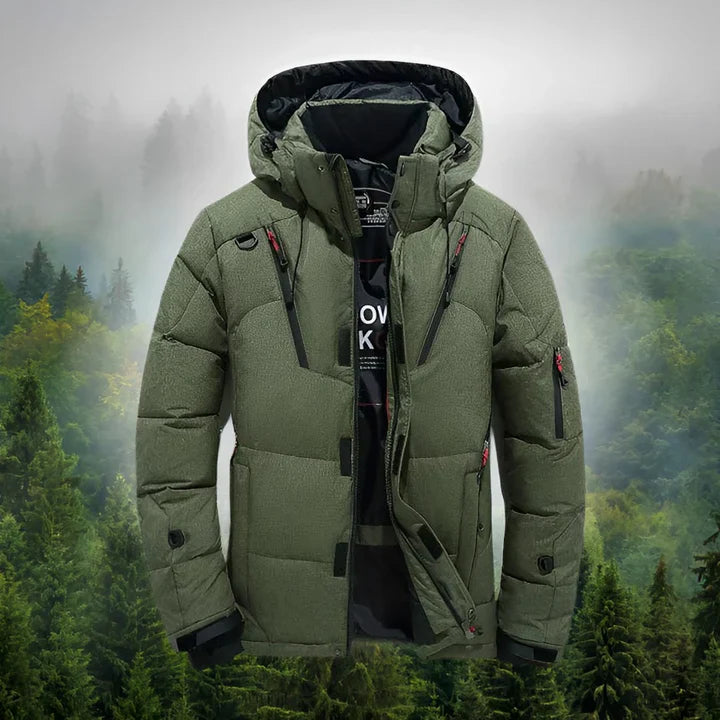 Florent | Heren donsparka met afneembare capuchon, warme winterjas, geïsoleerd, waterdicht, outdoorjas