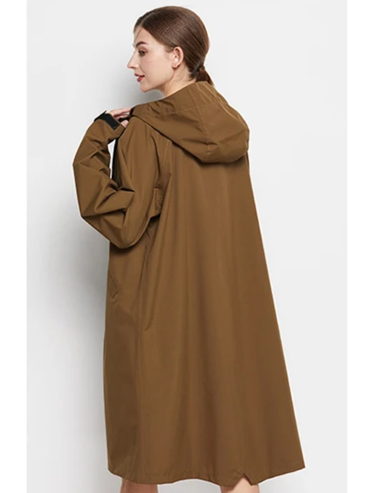 Anna | Waterdichte en winddichte regenjas voor dames met verstelbare capuchon, lichtgewicht outdoorjas