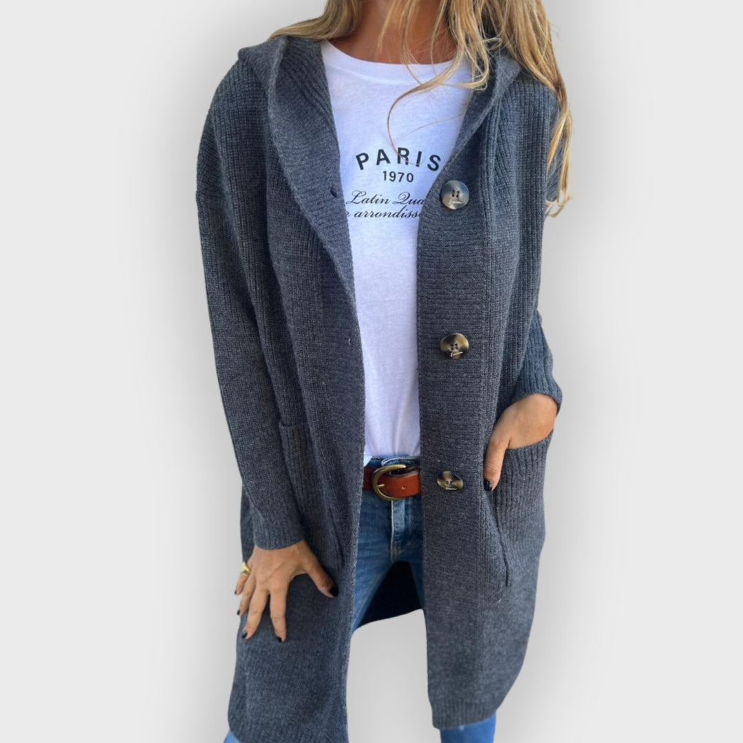 Havelle | Lange vest voor dames – Zachte gebreide trui met open voorkant