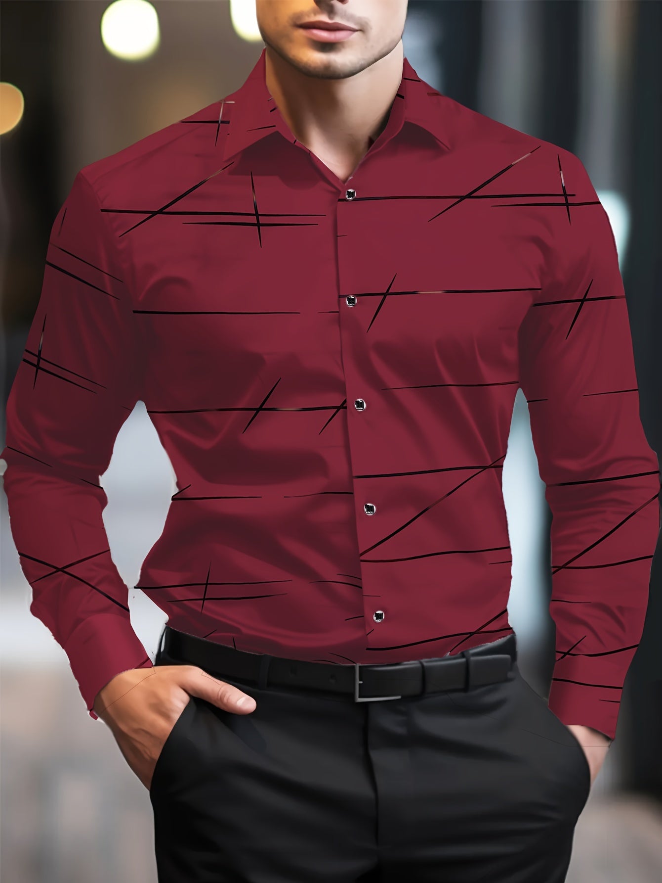 Caius | Casual Slim Fit Herenoverhemd met lange mouwen - Stijlvol Modern Ontwerp