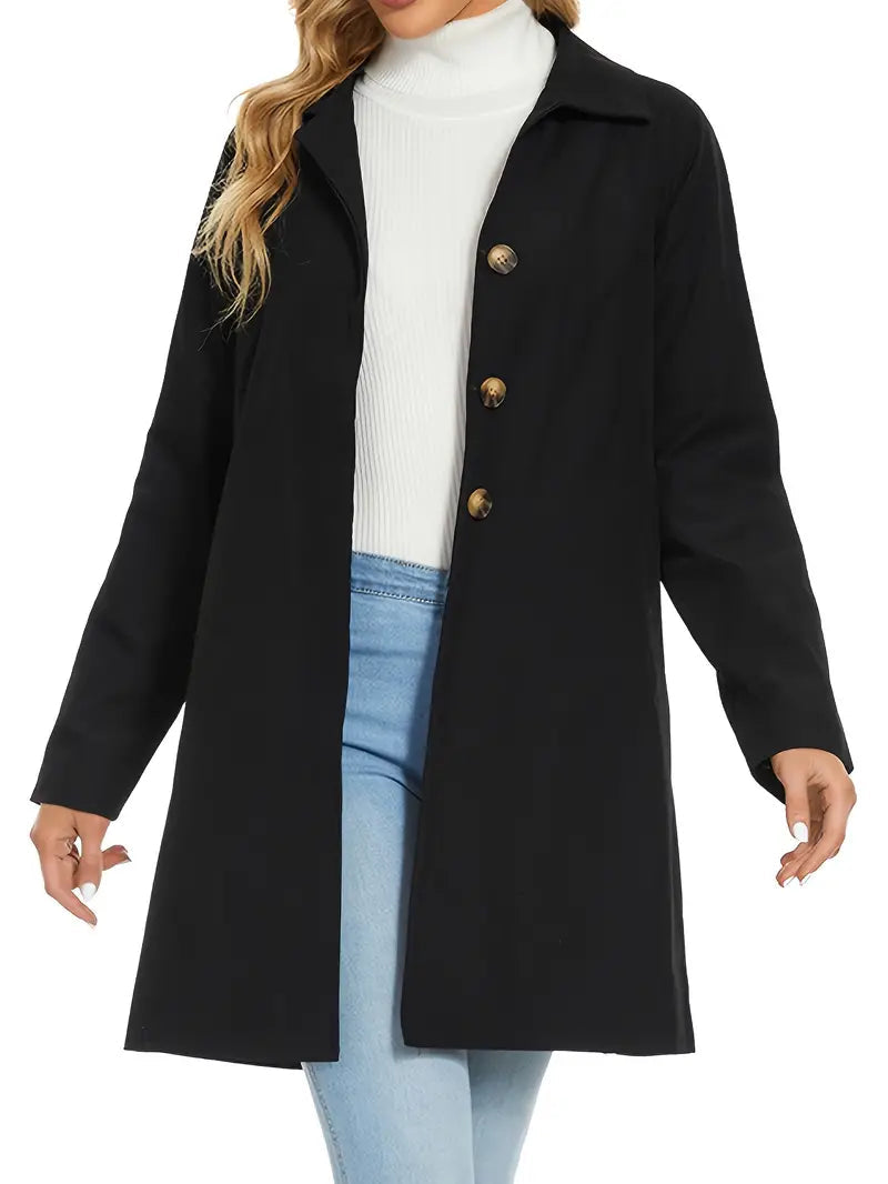Gracyn | Gebreide trui met hartpatroon - Hoge hals, Pullover met lange mouwen voor herfst-winter