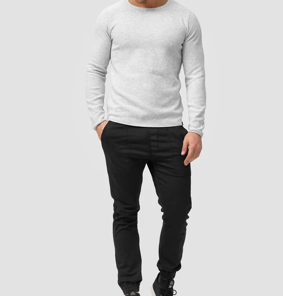 Lorvric | Klassieke herentrui met ronde hals – Lichtgewicht, ademende gebreide pullover, casual top