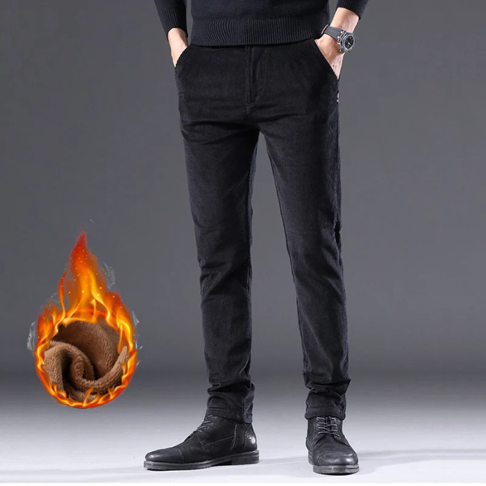 Cirel | Warme Corduroy Herenbroek met Fleece Voering - Casual Winterbroek Zachte & Comfortabele Pasvorm