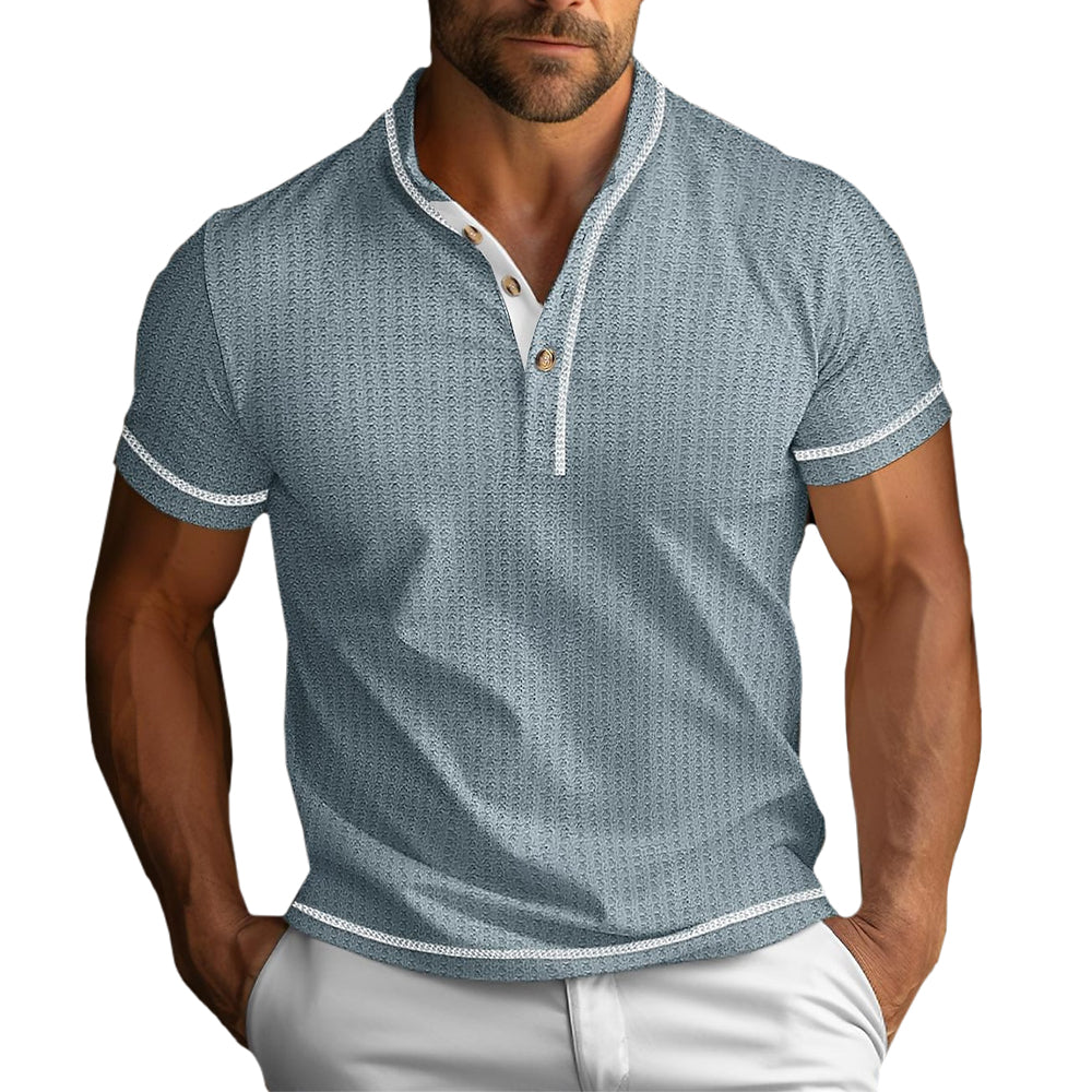 Nando | Katoenen herenhenley - korte mouwen, lichtgewicht casual zomert-shirt