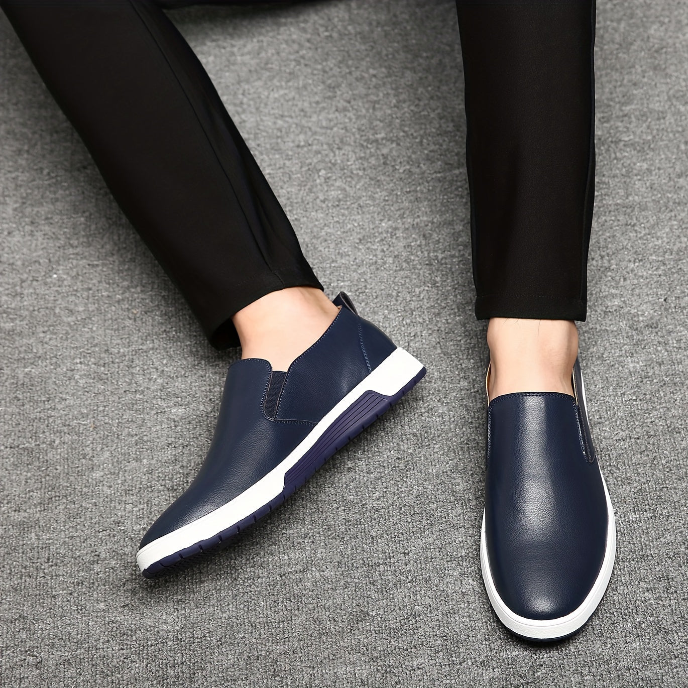 Winsor | Leren herenschoenen - Casual geklede schoenen, comfortabele zachte zool