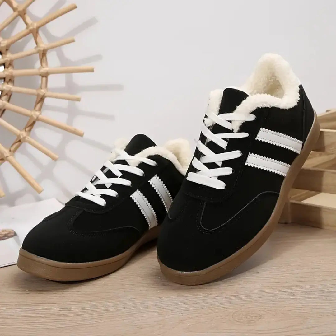 ChillRunner | Warme damessneakers in de winter - met bont gevoerd, antislip, waterdichte casual schoenen