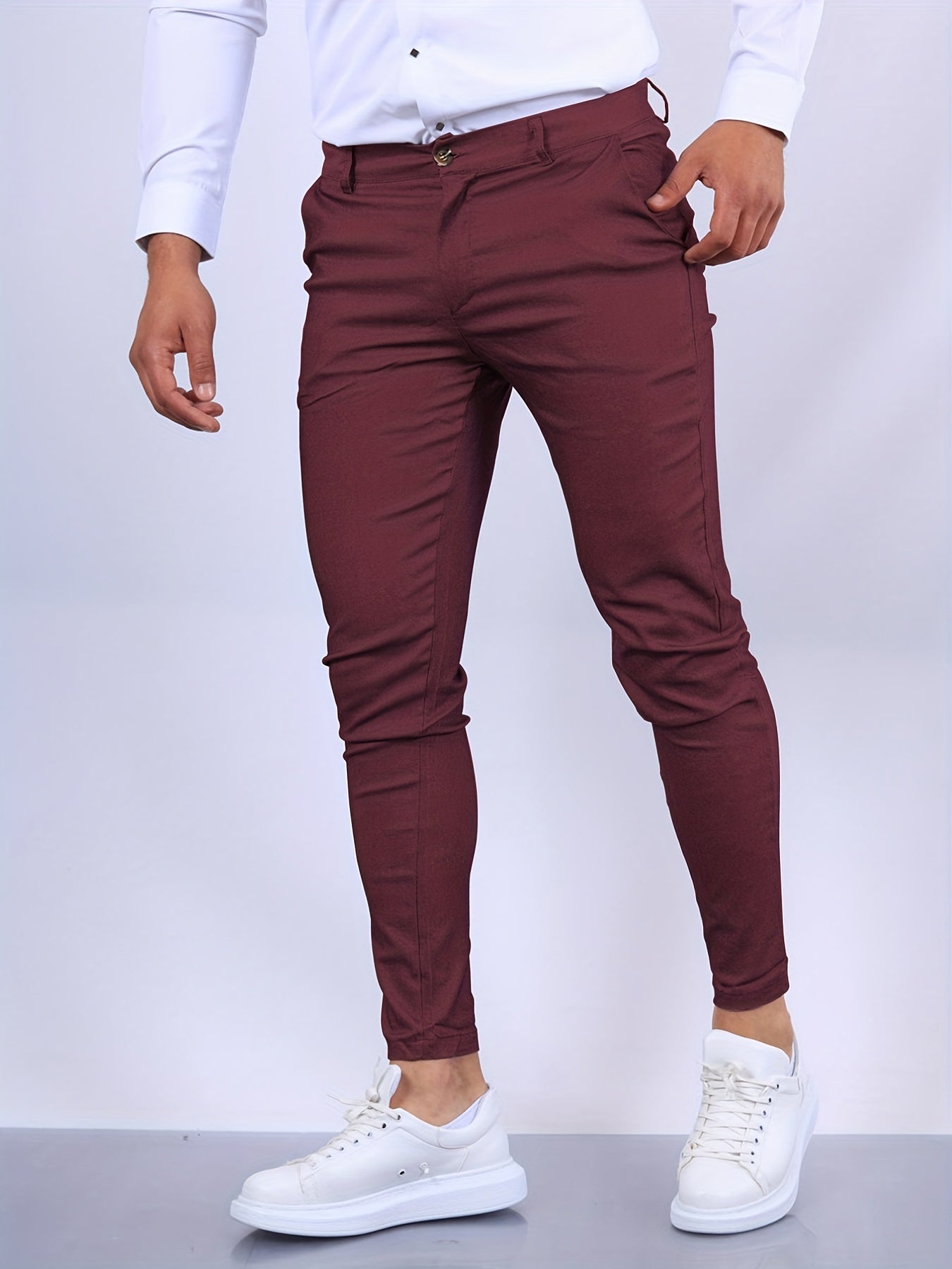 Orvalis | Heren slim fit maatwerk broek met enkellengte – Elegante formele zakelijke casual broek