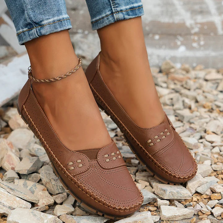 Trish | Comfortabele Orthopedische Flats voor Vrouwen - Steun voor de Boog, Slip-On Loafers