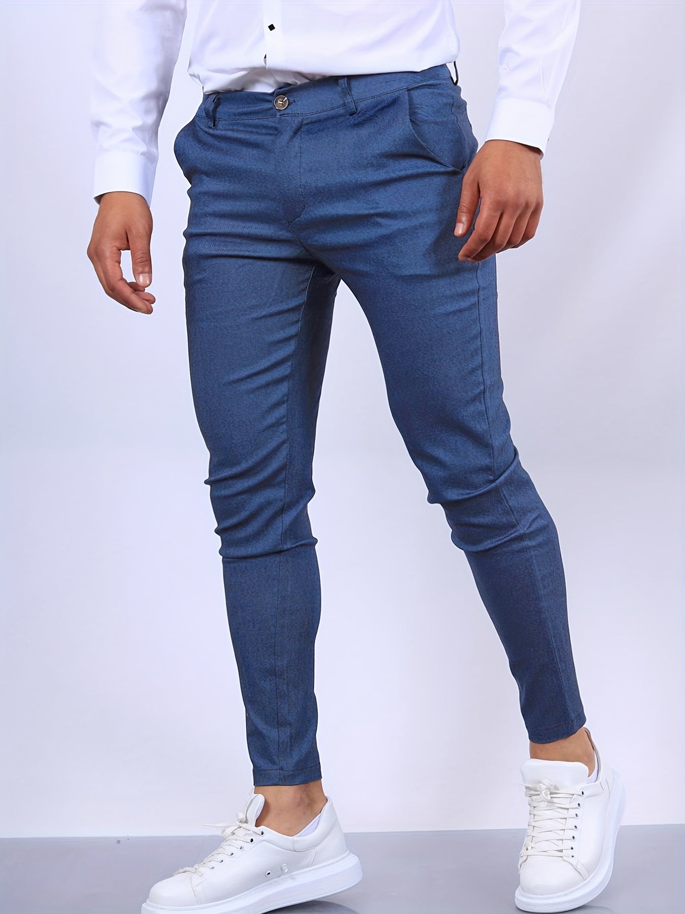 Orvalis | Heren slim fit maatwerk broek met enkellengte – Elegante formele zakelijke casual broek