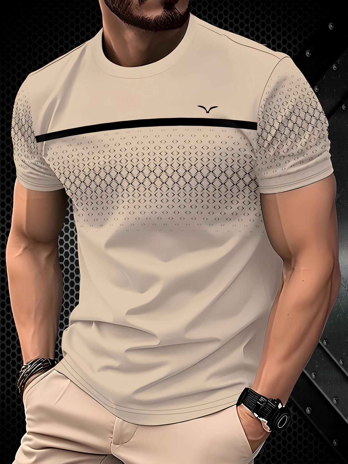 Xerxes | Polyester T-shirt voor heren - comfortabele regular fit, minimalistische print
