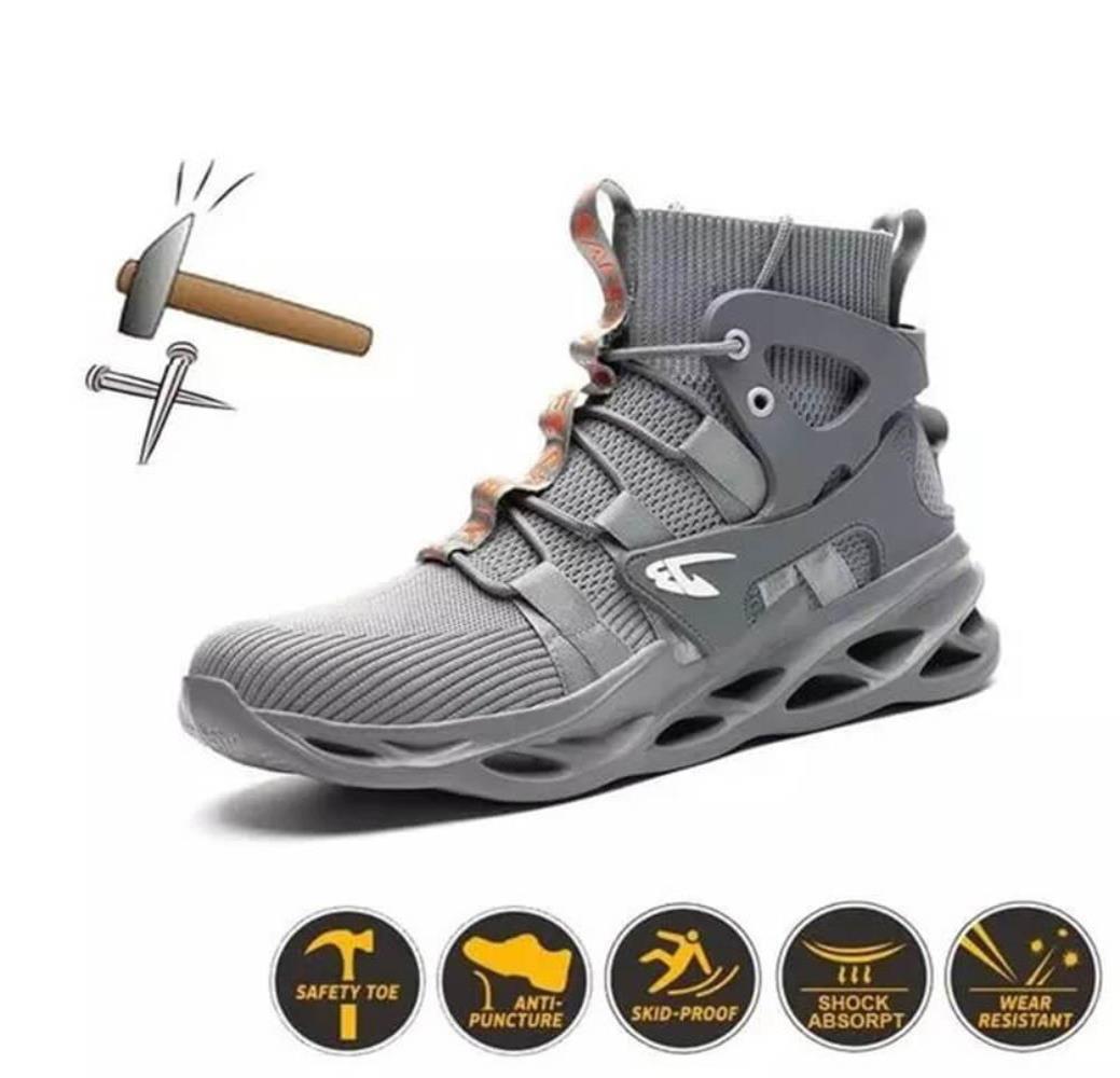 IronWalk | Lichtgewicht ademende werkschoenen voor mannen, veiligheidsschoenen met stalen neus, slipvast industrieel schoeisel