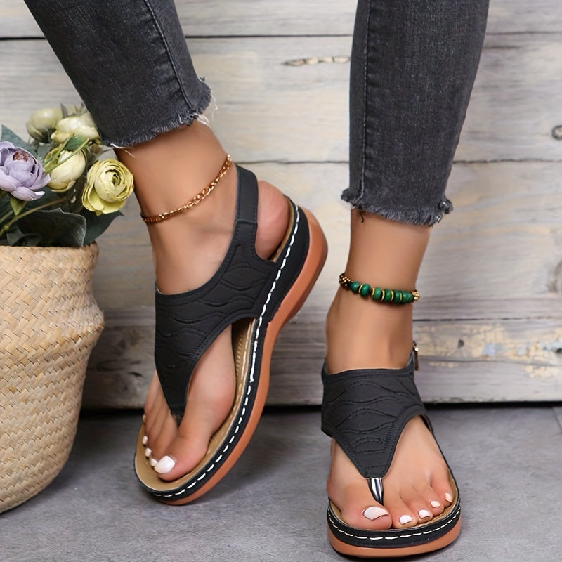 Alpara | Damessandalen met sleehak en enkelbandje - Open teen, Slingback