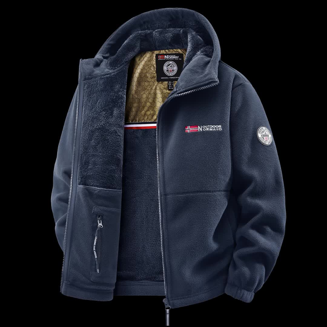 Wulfram | Zware winterjas voor heren – Thermisch geïsoleerde jas met capuchon, bovenkleding voor koud weer
