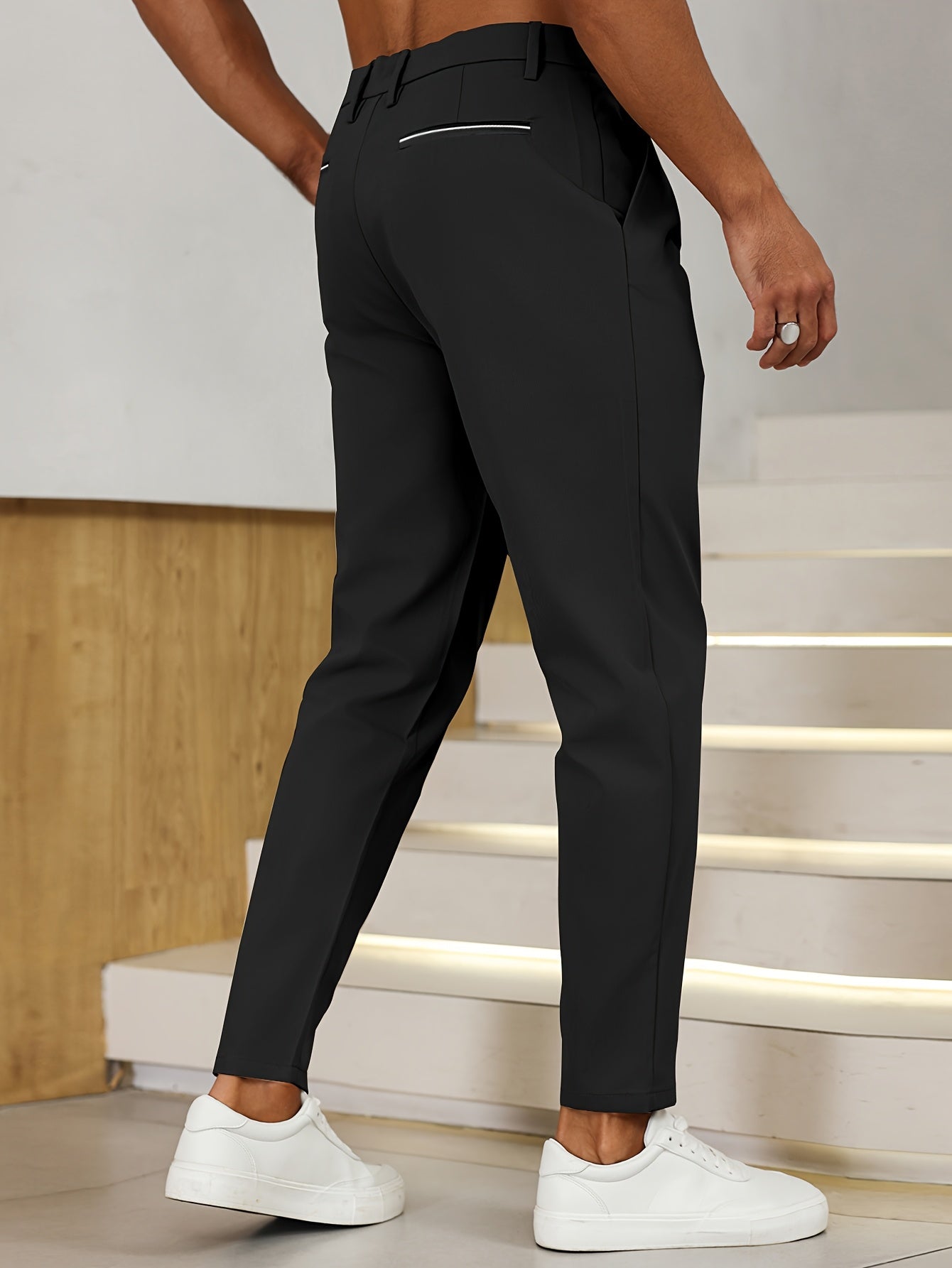 Anselm | Heren business casual broek met plooi - Veelzijdige pasvorm