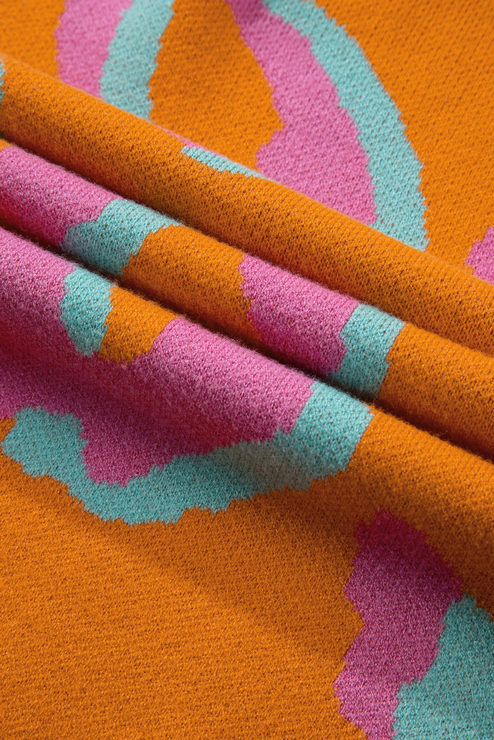 Brynoria | Gebreide Colorblock Trui - Sweater met ronde hals, geribde zoom en lange mouwen