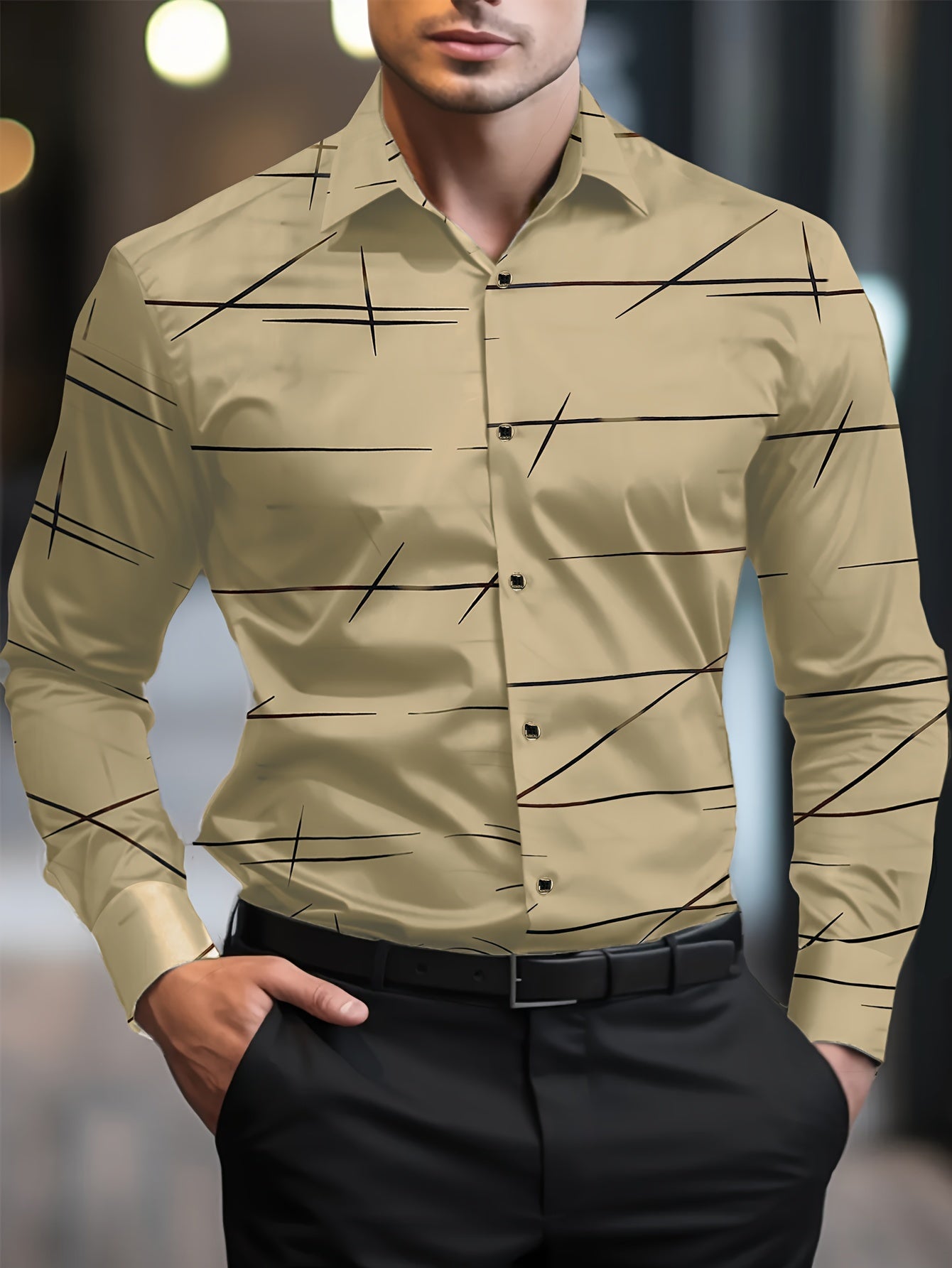 Caius | Casual Slim Fit Herenoverhemd met lange mouwen - Stijlvol Modern Ontwerp